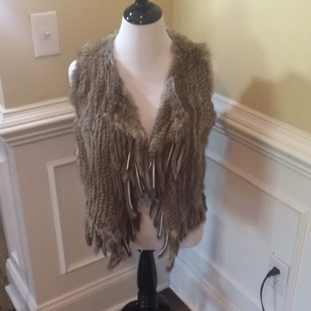 Romeo and Juliet Couture Vest- Rabbit Fur